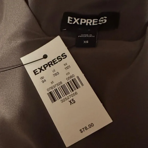 Express Ruched Brown Midi Dress - Picture 6 of 6